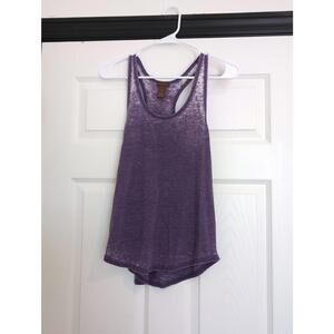 Small purple cotton blend basic tank